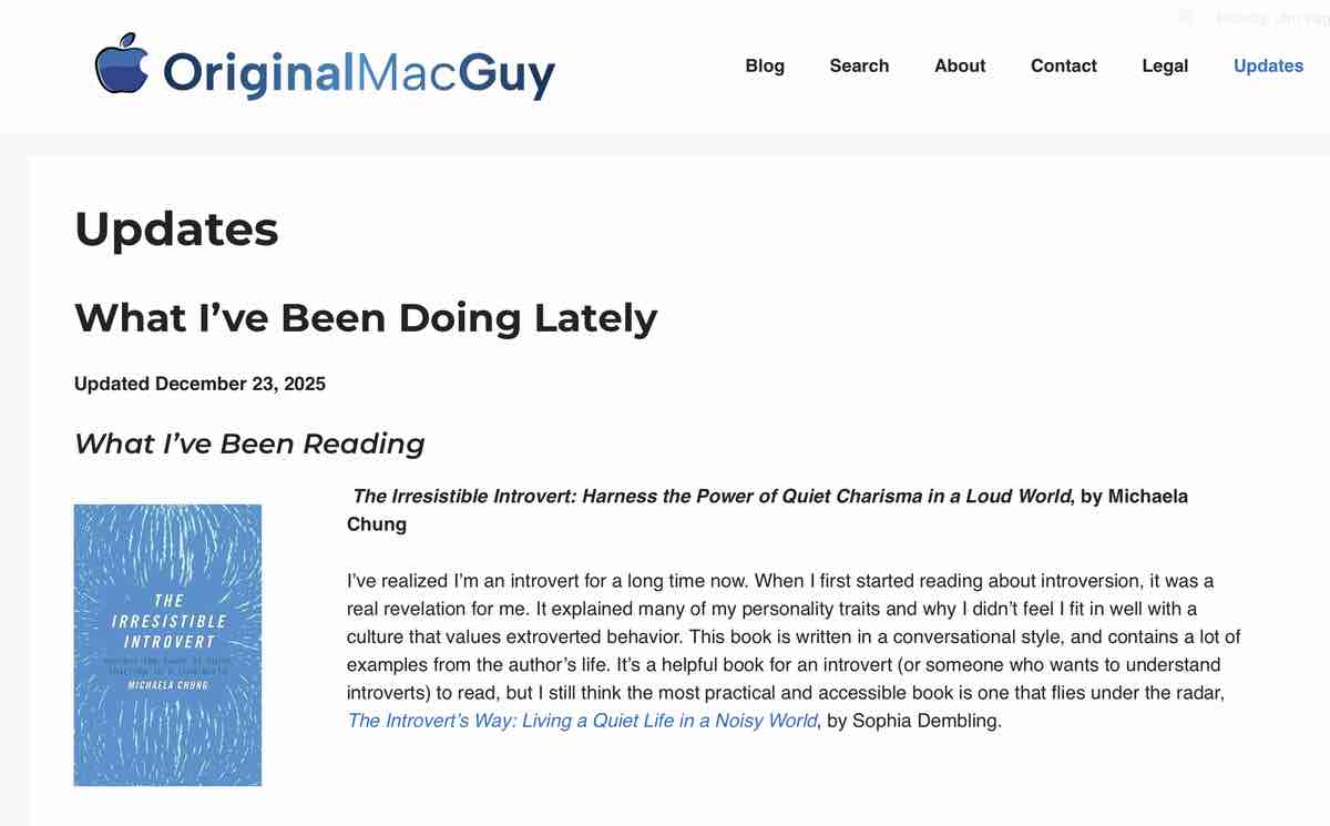 Any Update Guy New Updates - Original Mac Guy